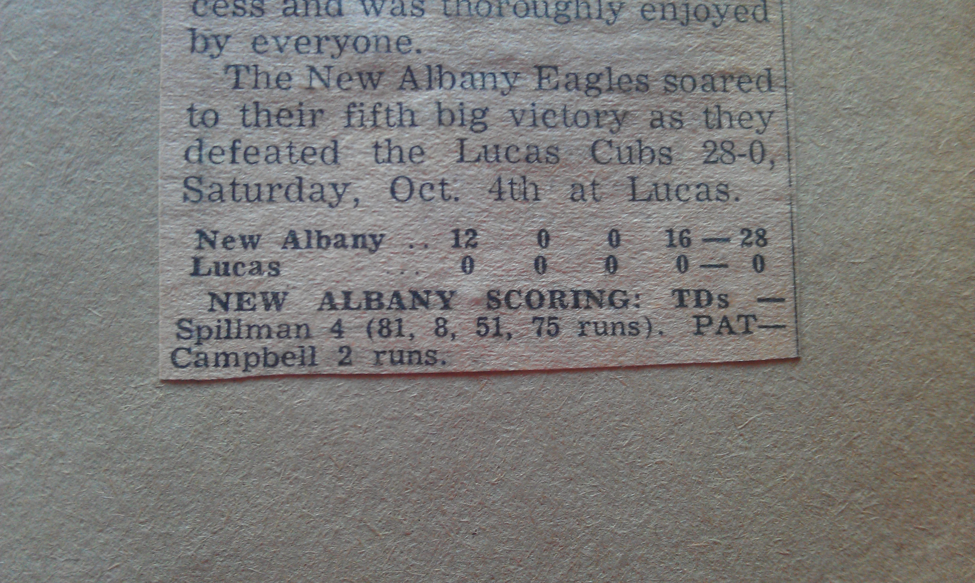 Lucas game score box
